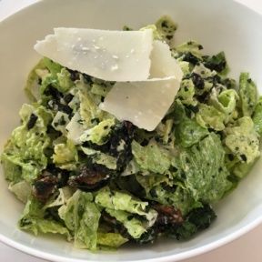 Gluten-free brussels sprouts Caesar salad from The Belvedere at The Peninsula Beverly Hills